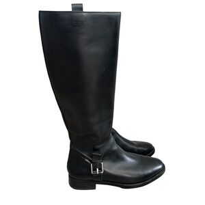 Banana Republic Black Leather Riding Boots Sz 6.5 Equestrian Classic Preppy